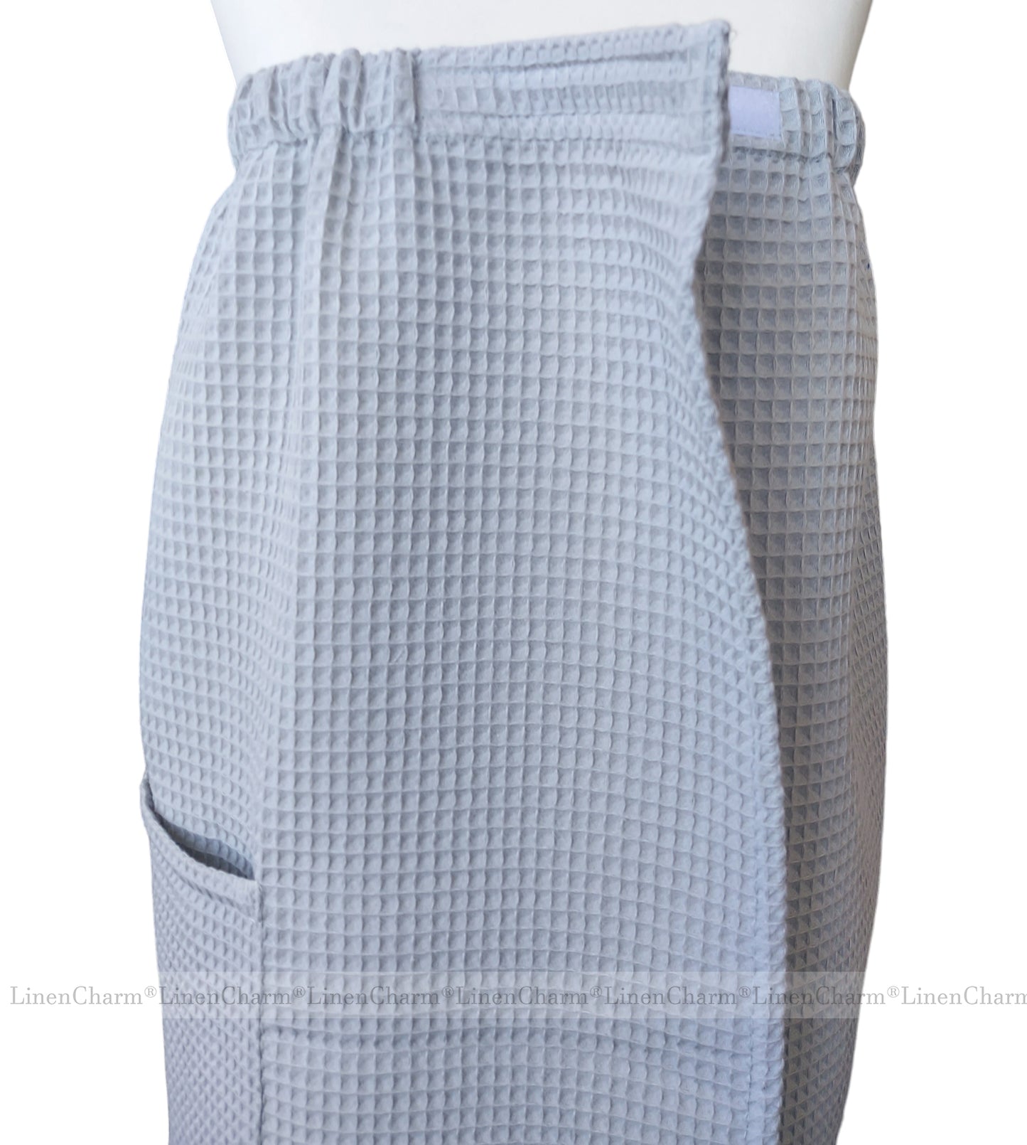 Premium Spa Towel Wrap for Women | XS-6XL, Soft Cotton for Bath, Sauna & Pool – Light Grey