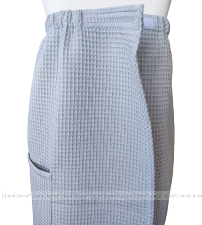 Premium Spa Towel Wrap for Women | XS-6XL, Soft Cotton for Bath, Sauna & Pool – Light Grey