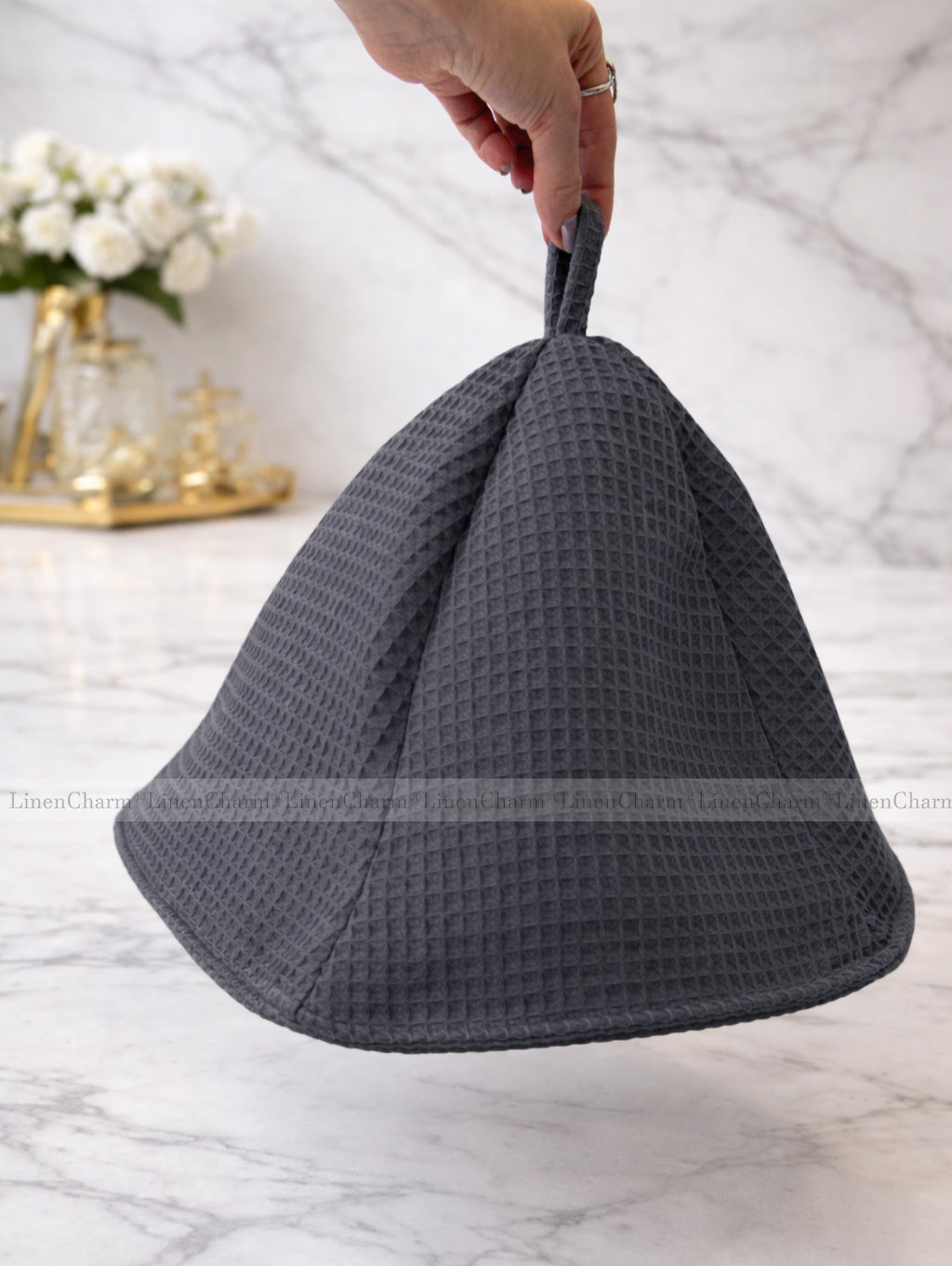 Sauna Hat – Waffle Cotton 100% – Unisex Spa Cap – Head Protection - Colors