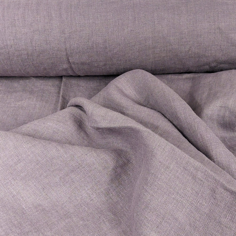 Linen fabric by metre, Soft linen fabric, Dusty purple linen fabric