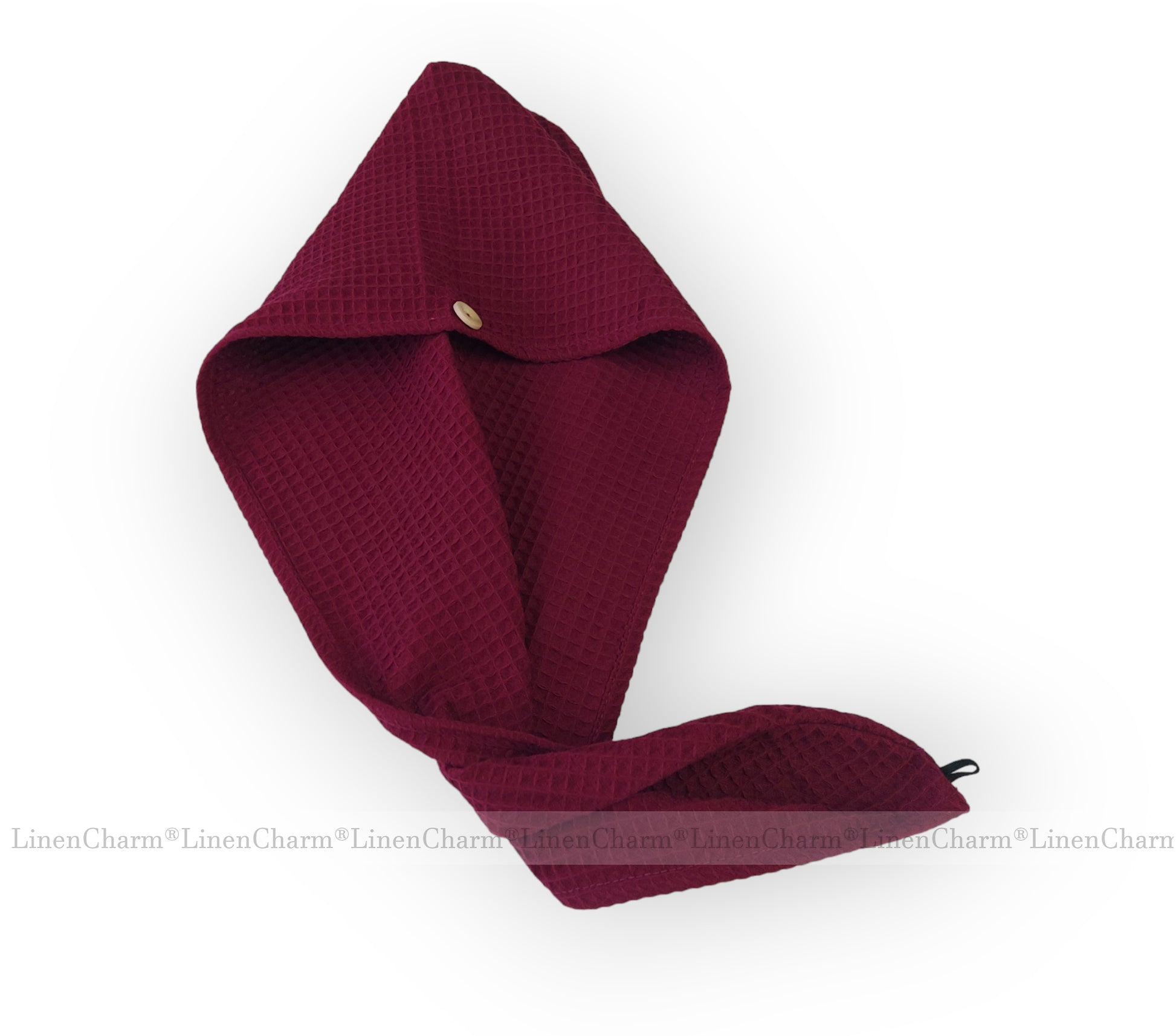 Bordo hair towel on a white background