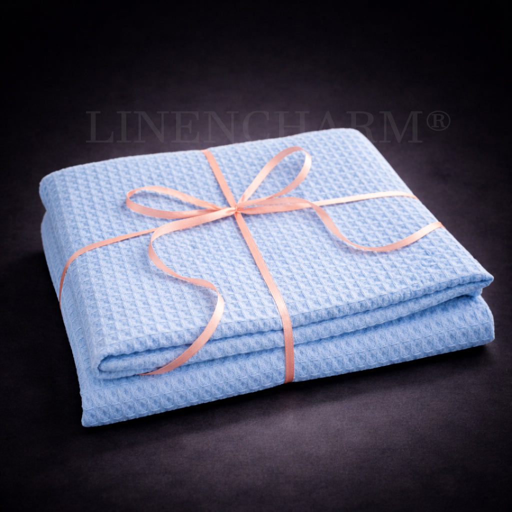 Cotton Waffle Towel – Lightweight Beach Bath & Sauna Towel - Colors 70 x 200 cm / 28 x 78"