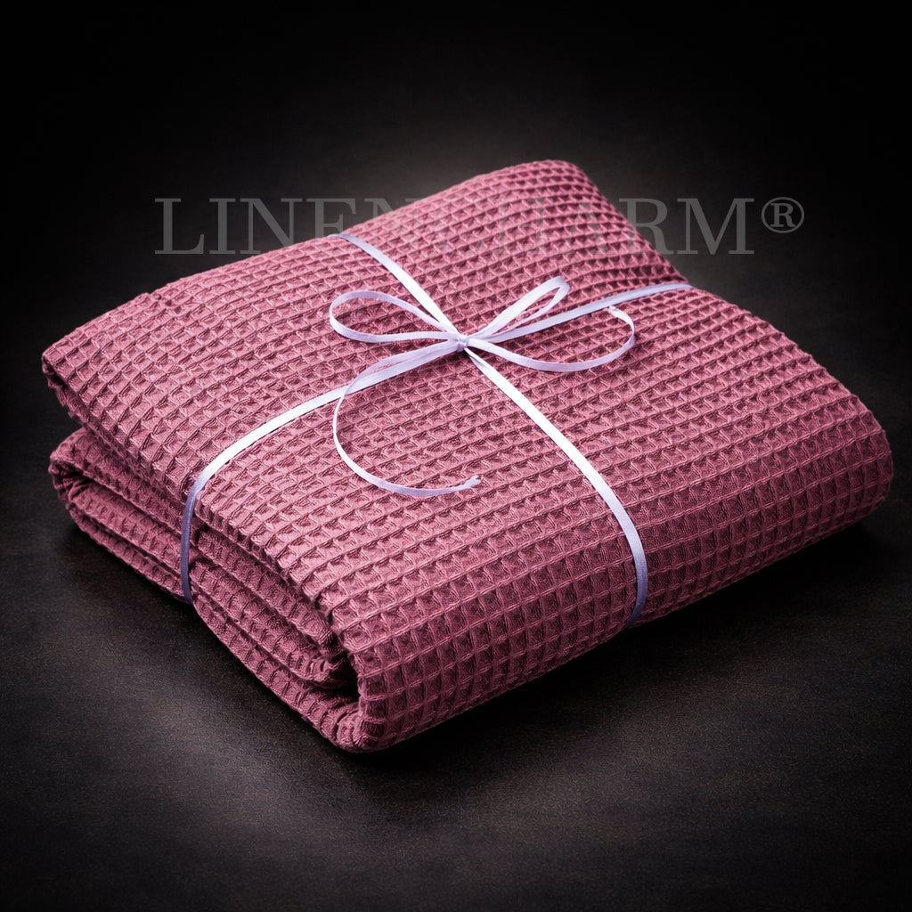 Cotton Waffle Towel – Lightweight Beach Bath & Sauna Towel - Colors 70 x 200 cm / 28 x 78"