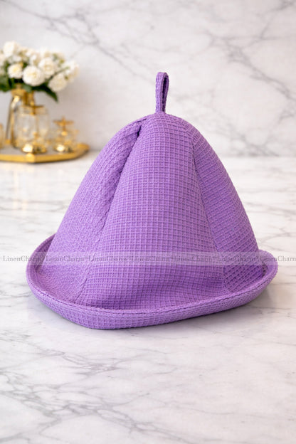 Sauna Hat – Waffle Cotton 100% – Unisex Spa Cap – Head Protection - Colors