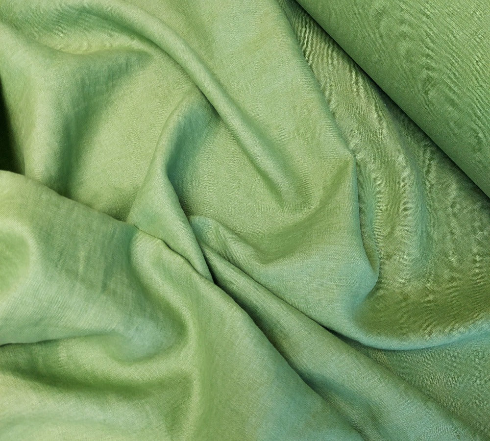 Linen fabric by metre, Soft linen fabric, Green linen fabric