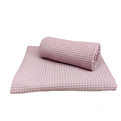 Bath towel, Cotton waffle towel, Towel for sauna, Pool party towel, Shower towel, Beach Towel, Light Pink