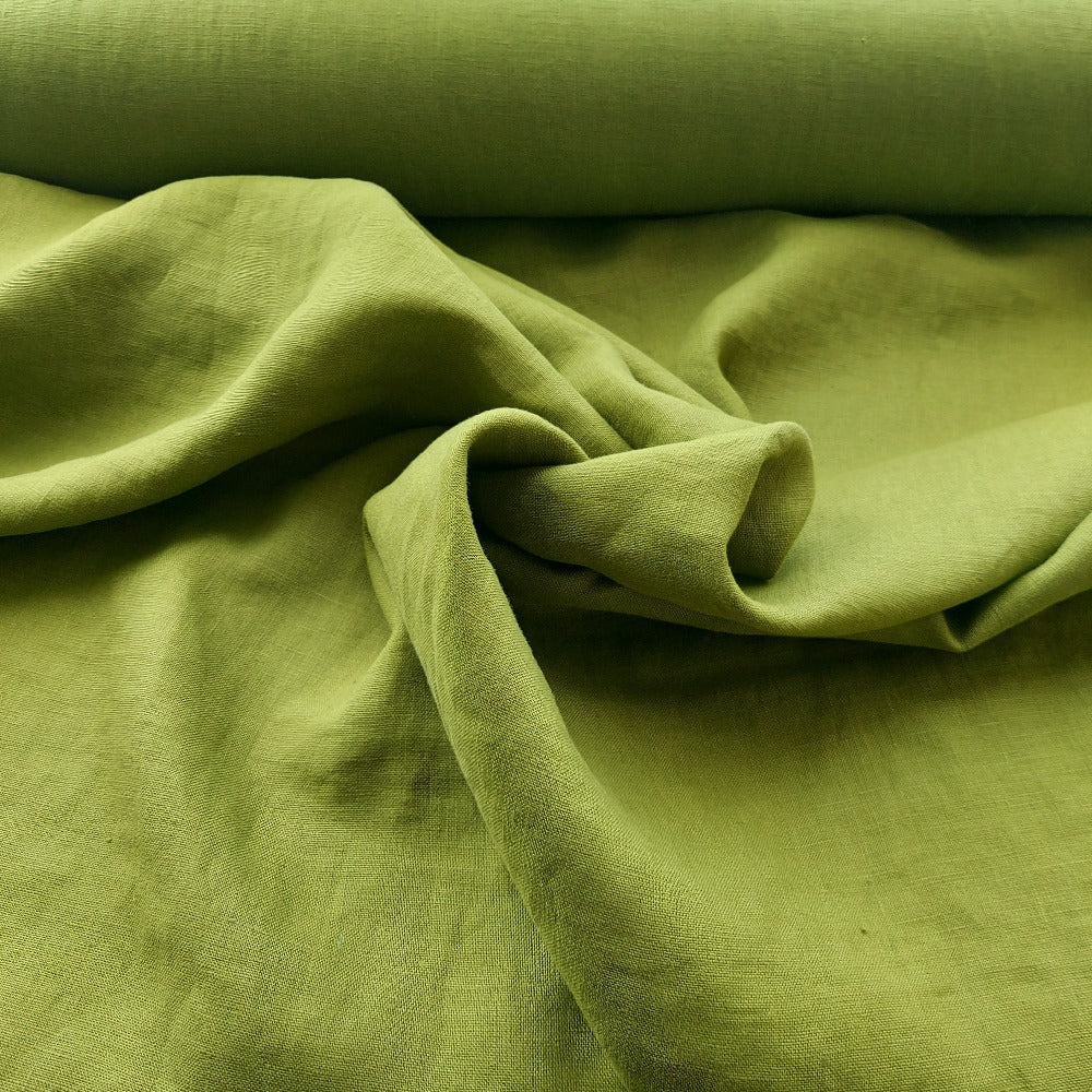 Linen fabric by metre, Soft linen fabric, Moss linen fabric