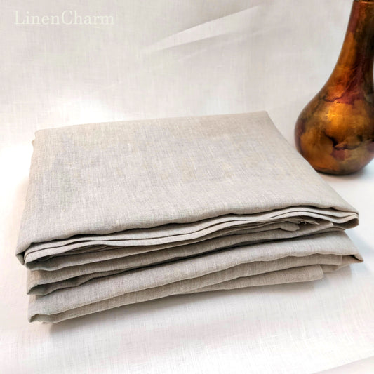 Linen Flat Sheet, Flat Bed Sheets, Stonewashed Linen Sheet