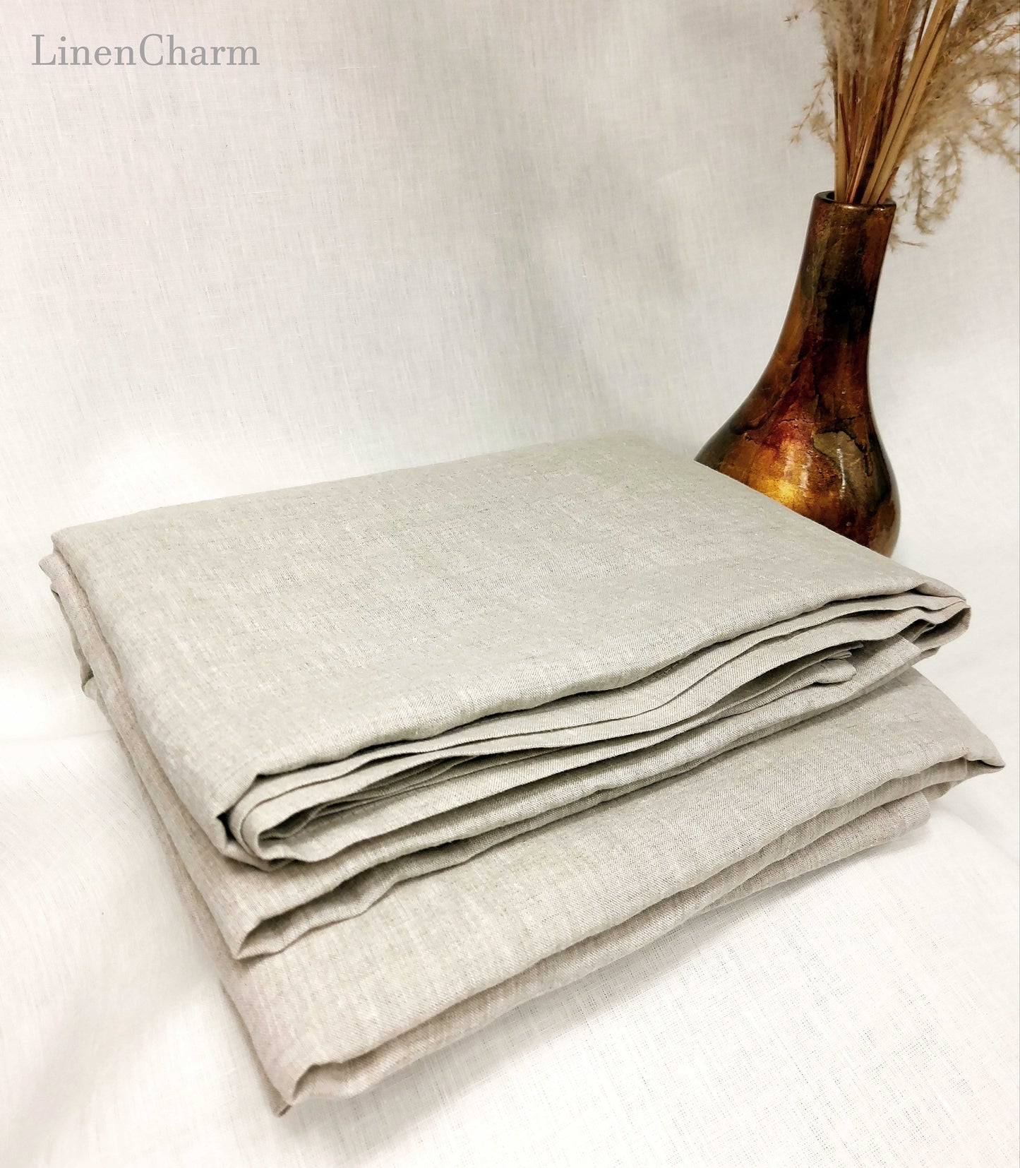 Linen Flat Sheet, Flat Bed Sheets, Stonewashed Linen Sheet