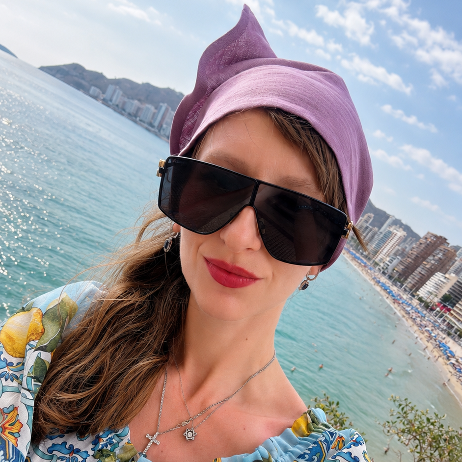 Linen Bandana with Elastic – Handmade Linen Head Scarf & Hair Wrap