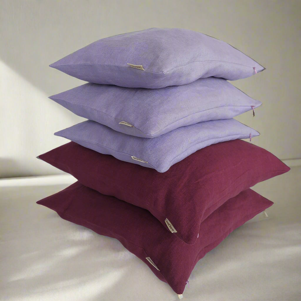 Linen Cushion Cover, Colors, Decorative Pillow Case, Throw Pillow Covers, Hidden Zipper Pillowcase