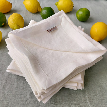 Ecru linen napkins, perfect for adding a touch of elegance to your dining table. Shop now for high-quality linen napkins in a natural and versatile color.