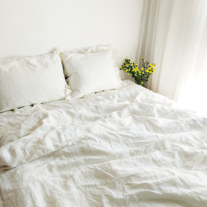 Linen bedding set, ecru bedding set 