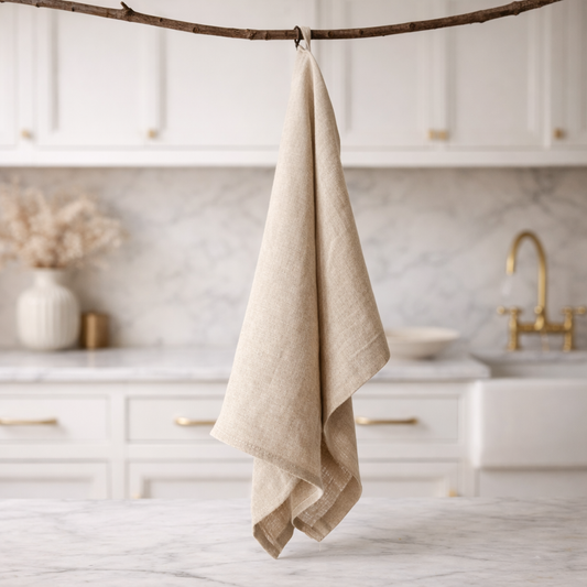 Natural Linen Tea Towel – Stonewashed Linen 205 gsm