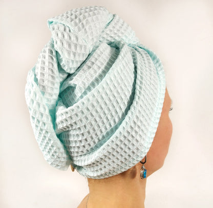 Hair Drying Turban, Women’s Soft Turban, Head Cover, Head Wrap, Hair Drying Towel Wrap, Hair Turban for Wet Hair, Mint