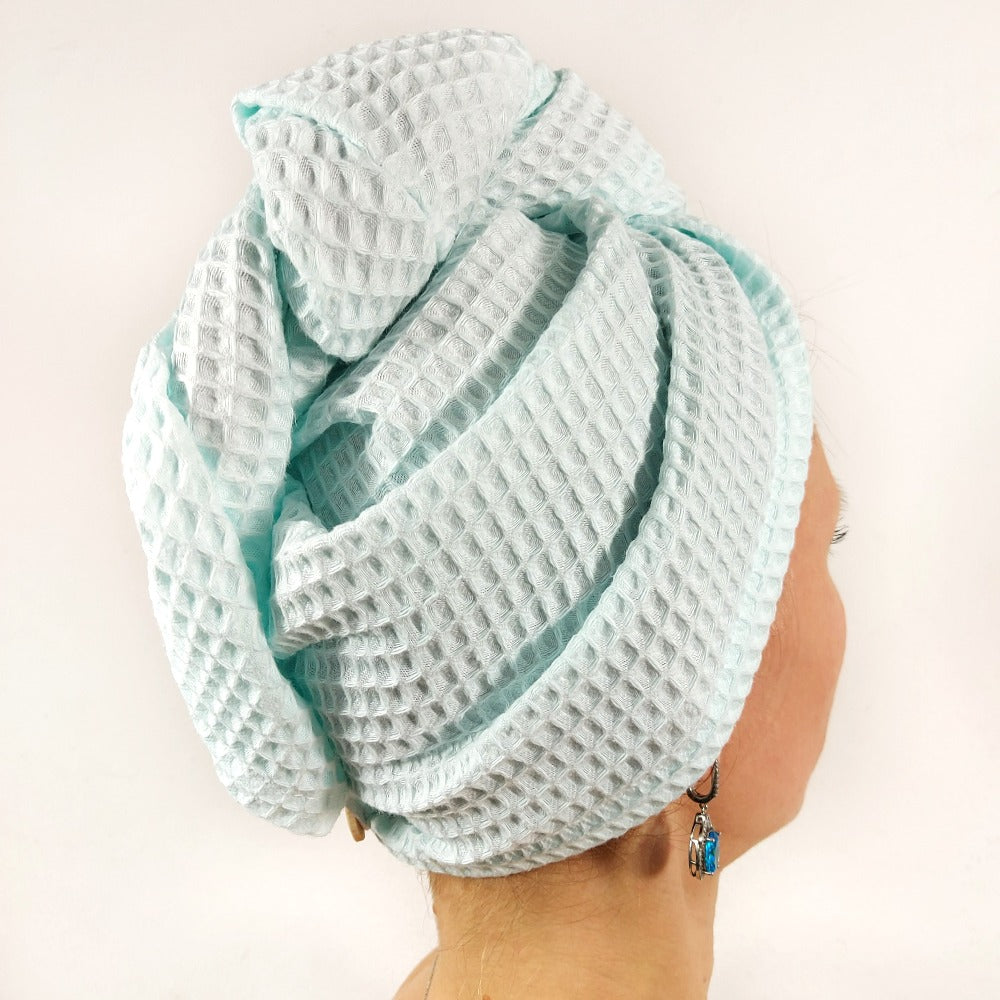 Hair Drying Turban, Women’s Soft Turban, Head Cover, Head Wrap, Hair Drying Towel Wrap, Hair Turban for Wet Hair, Mint