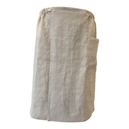 Light brown apron on a white background