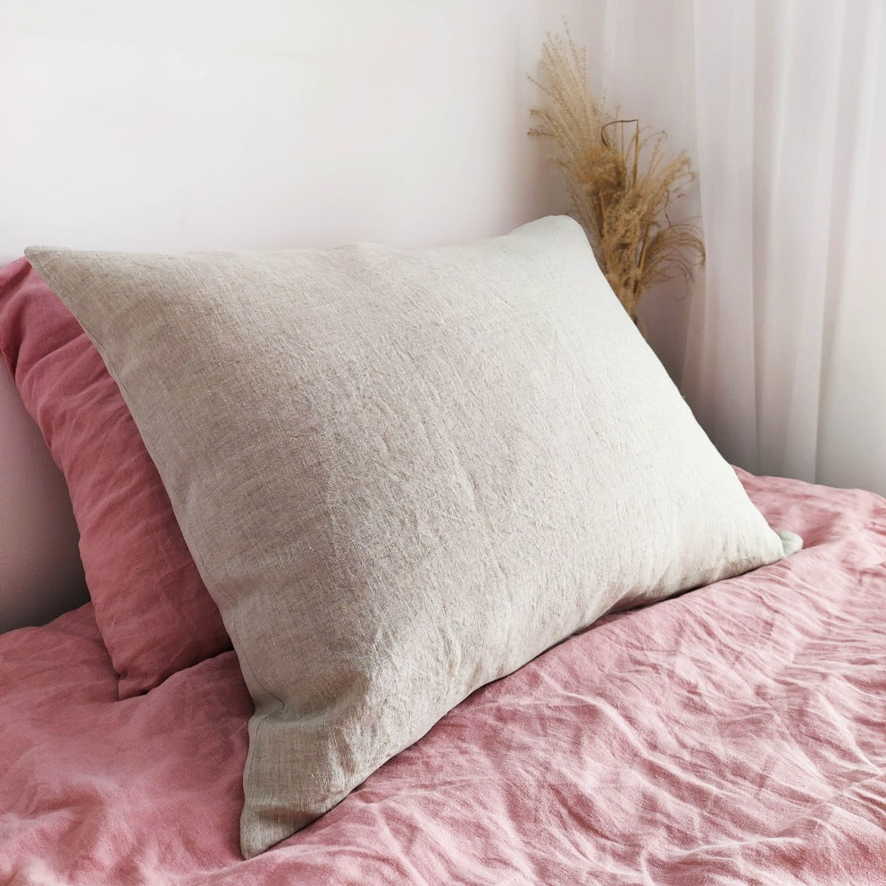 Natural bedding set, linen duvet cover, stonewashed linen fabric