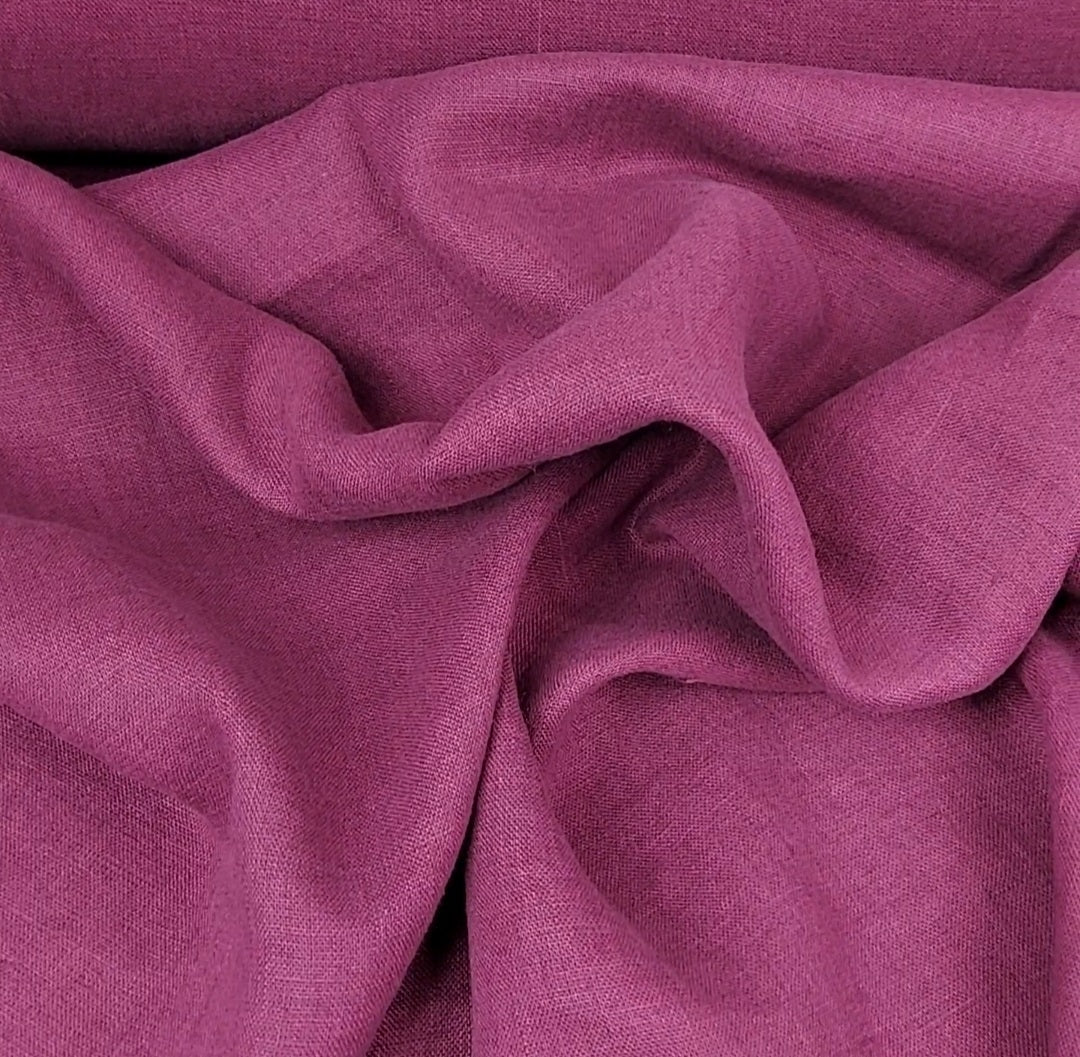 Linen fabric by metre, Soft linen fabric, Plum linen fabric