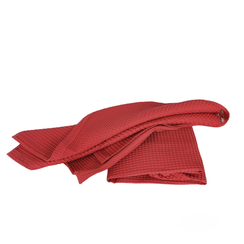 Sauna Set Wrap Towel + Hand Towel, Sauna Wrap, Towel Wrap for Women, Red Coral