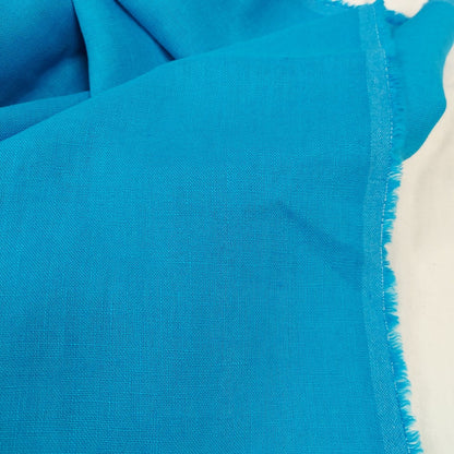 Linen fabric by metre, Soft linen fabric, Turquoise linen fabric, Pure flax