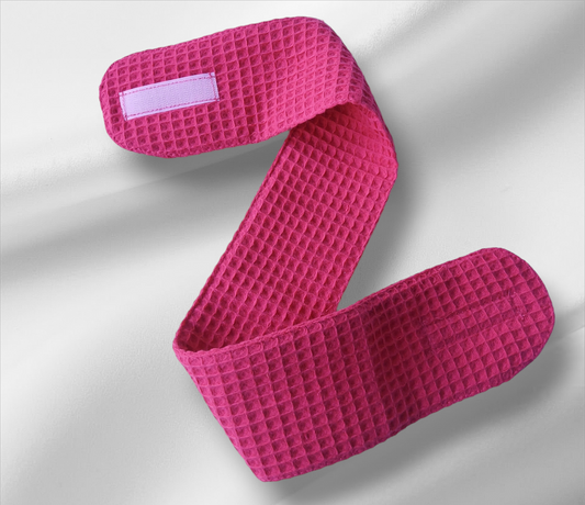 Fuchsia Spa Cotton Headband – Adjustable with Velcro Closure