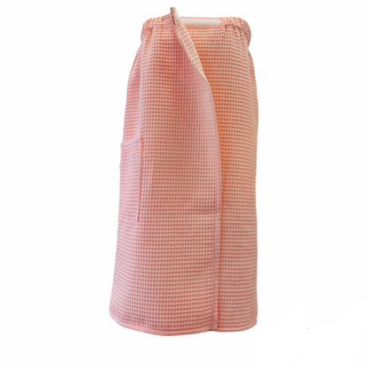 Salmon Pink Cotton Towel Wrap for Women – Ideal for Bath, Sauna, and Pool