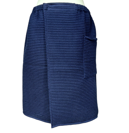 Navy Blue Cotton Towel Wrap for Men – Perfect for Bath, Sauna, and Pool