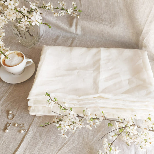 ecru linen flat sheet