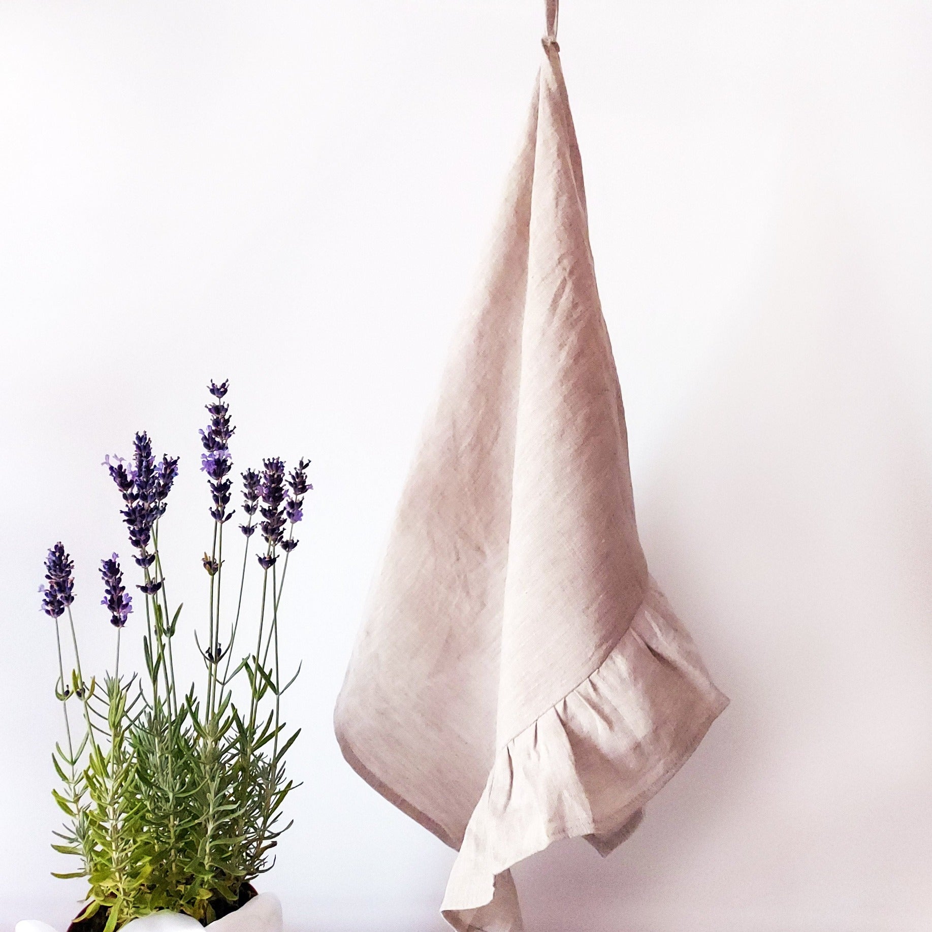 Linen tea towel, linen hand towel, natural linen towel, ecru linen tea towel, organic linen towels, LinenCharm
