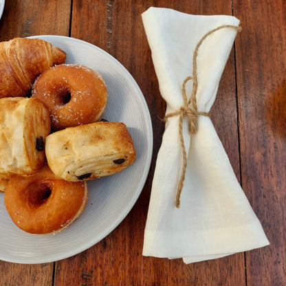 Ecru linen napkins, perfect for adding a touch of elegance to your dining table. Shop now for high-quality linen napkins in a natural and versatile color.