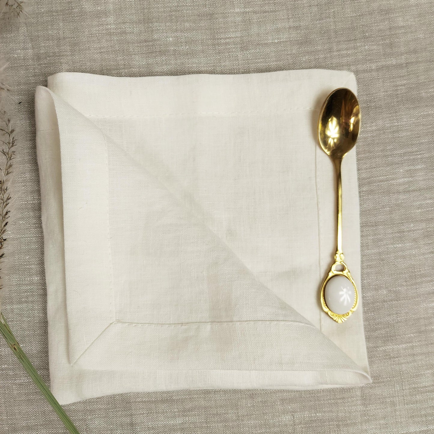 Linen Napkins for Weddings and Events, 100% Pure Linen Napkins, Ecru Napkins