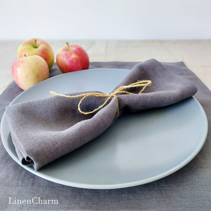 Linen napkin, stonewashed linen napkins, red linen napkins, green linen napkin, Christmas napkins, linen napkins set, Linencharm