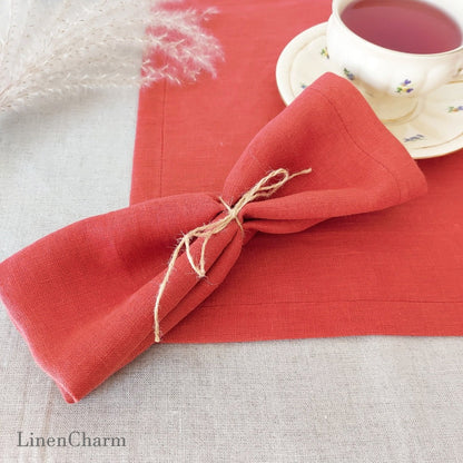 Linen napkin, stonewashed linen napkins, red linen napkins, green linen napkin, Christmas napkins, linen napkins set, Linencharm