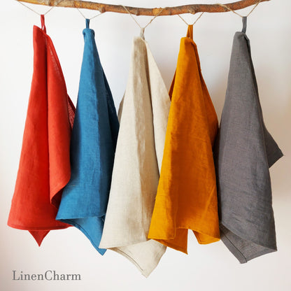 Stonewashed Linen tea towel, linen hand towel, soft linen towels, LinenCharm